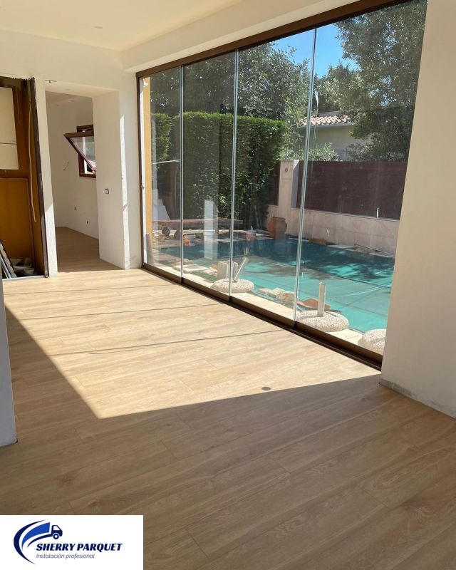 Terraza con tarima de madera